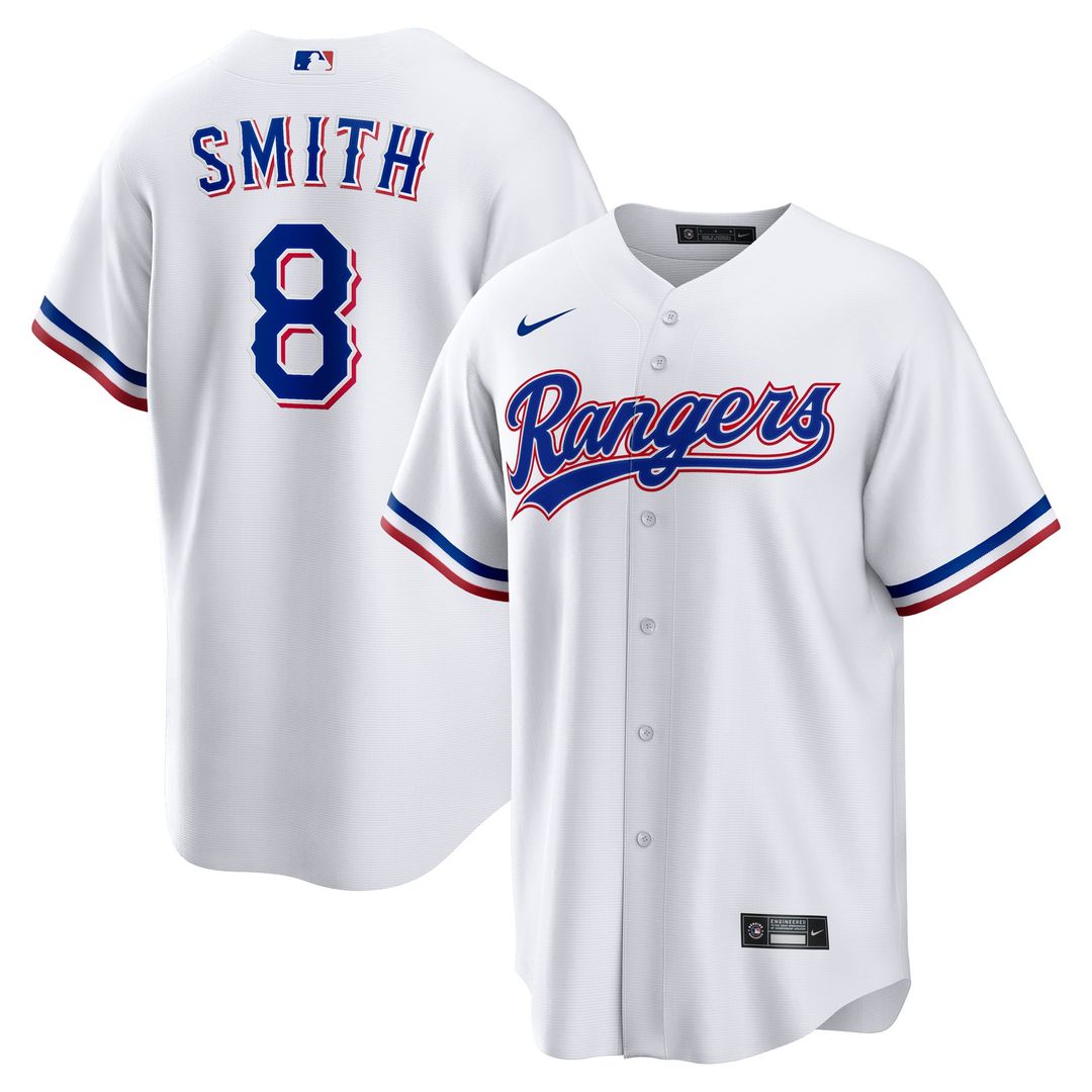 Texas Rangers Josh Smith Home Replica Jersey (White)