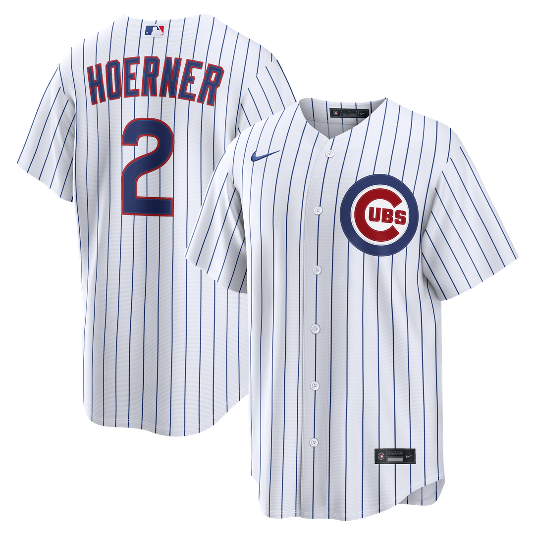 Chicago Cubs Nico Hoerner Home Replica Jersey (White)