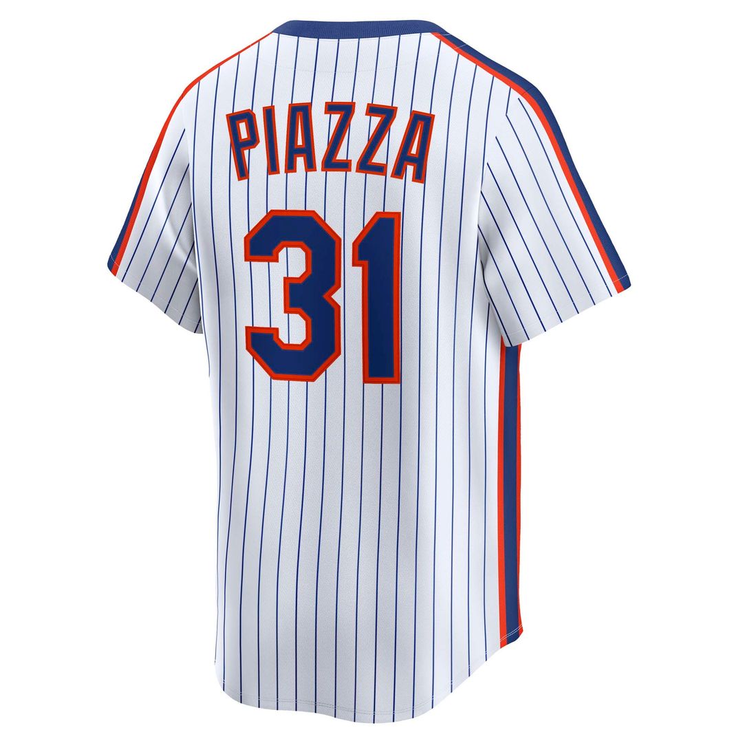 New York Mets Mike Piazza Throwback Cooperstown Limited Jersey (White)
