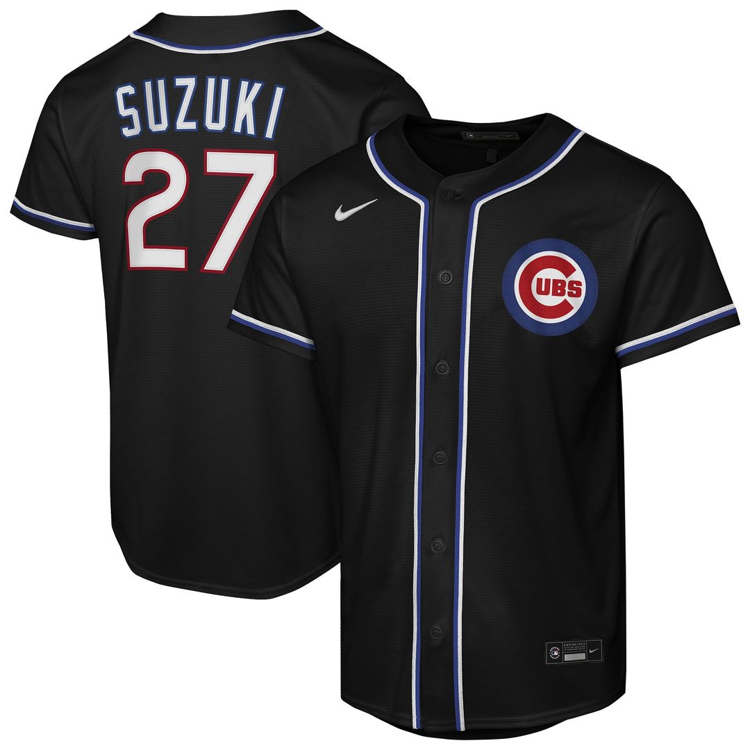 Chicago Cubs Seiya Suzuki Youth Fashion Replica Jersey (Black)