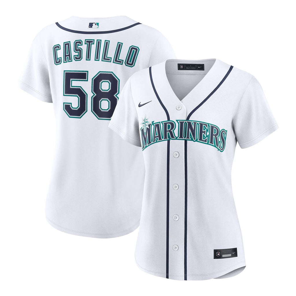Seattle Mariners Luis Castillo Women's Home Replica Jersey (White)