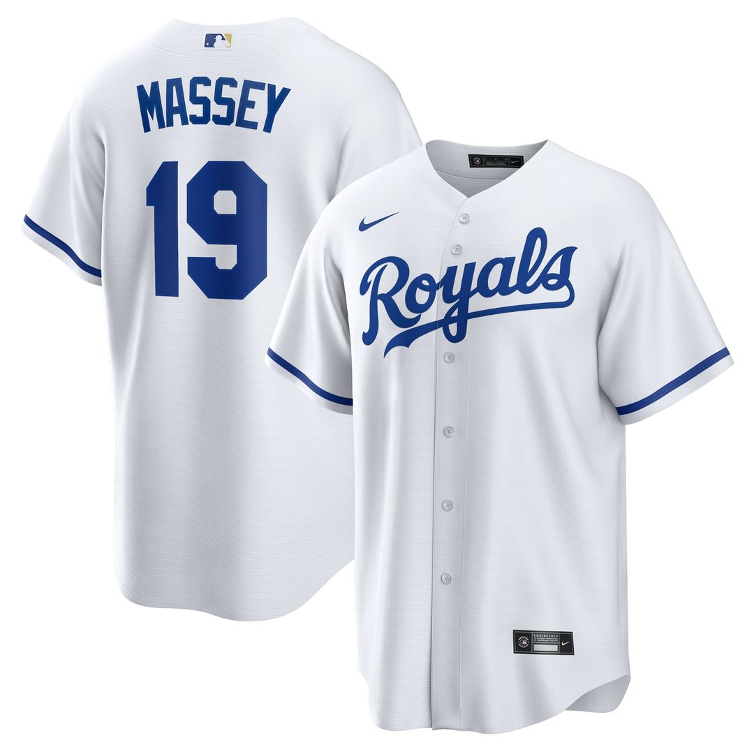 Kansas City Royals Michael Massey Home Replica Jersey (White)
