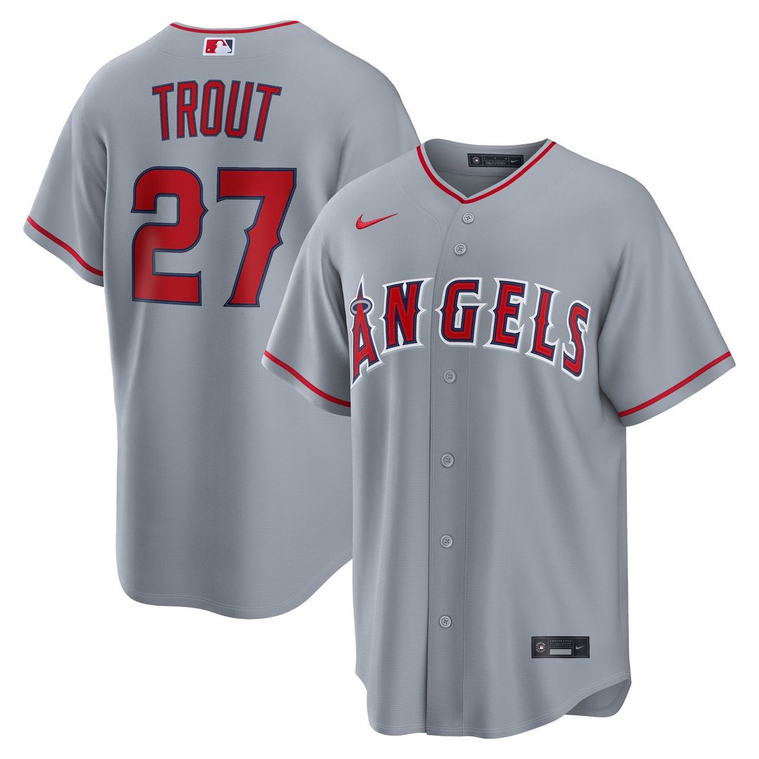 Los Angeles Angels Mike Trout Road Replica Jersey (Gray)