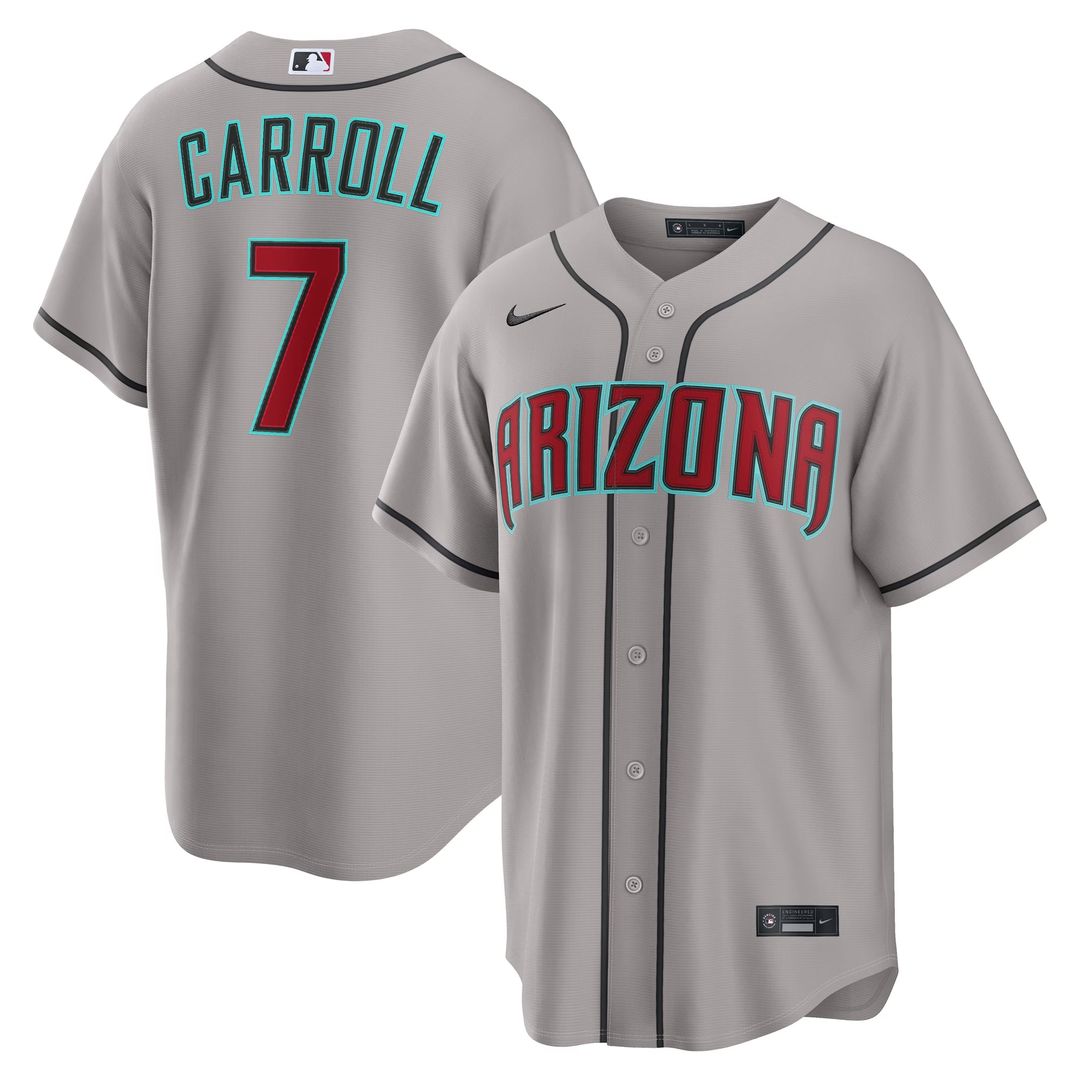 Arizona Diamondbacks Corbin Carroll Road Replica Jersey (Gray)