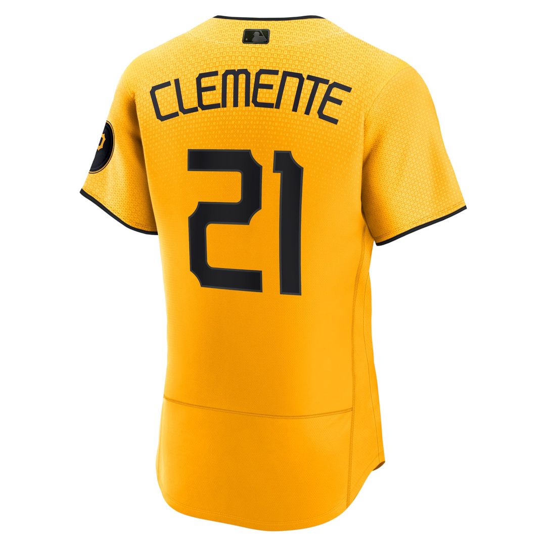 Pittsburgh Pirates Roberto Clemente City Connect Authentic Player Jersey (Gold)