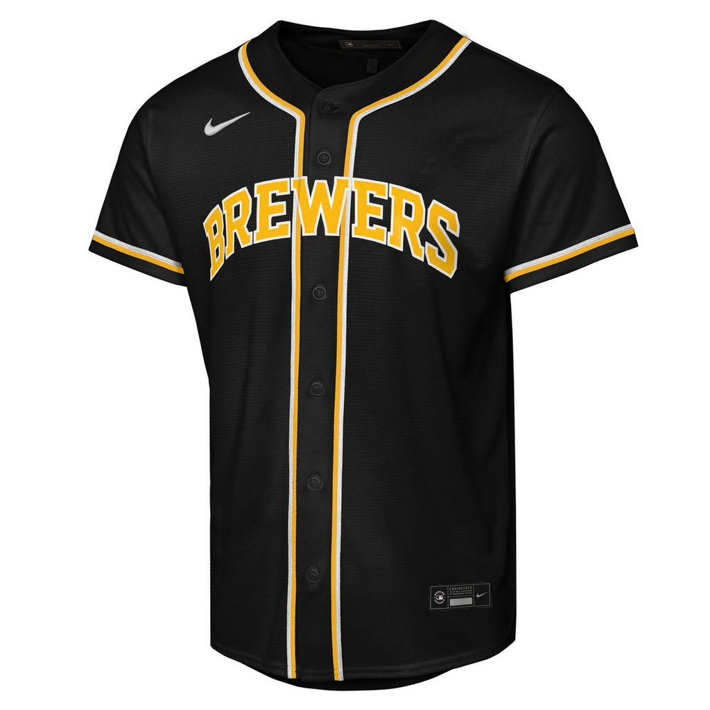 Milwaukee Brewers Jackson Chourio Youth Fashion Replica Jersey (Black)