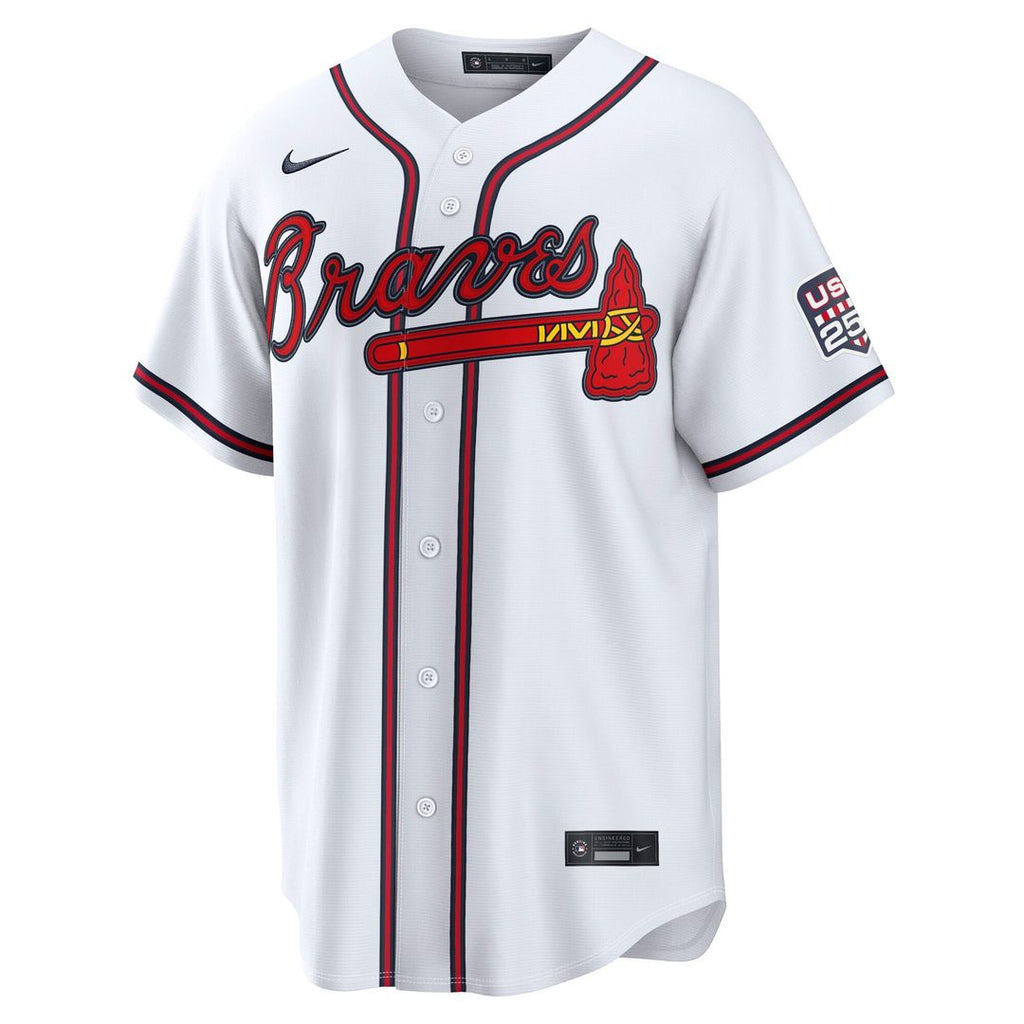 Atlanta Braves Ronald Acuña Jr. USA 250 Fourth of July Home Stadium Jersey (White)