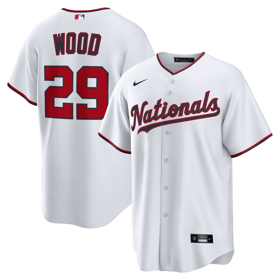 Washington Nationals James Wood Home Replica Jersey (White)