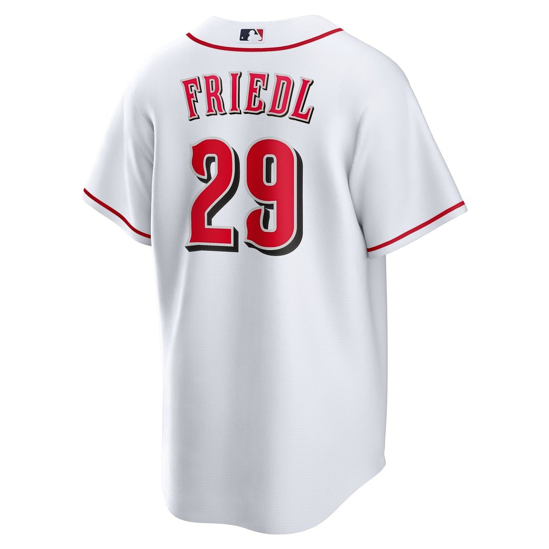 Cincinnati Reds TJ Friedl Home Replica Jersey (White)