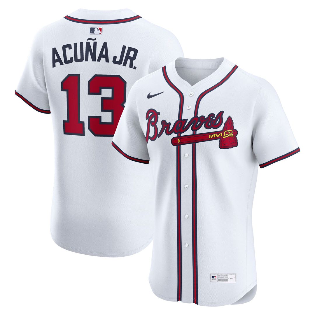 Atlanta Braves Ronald Acuña Jr. Home Elite Jersey (White)