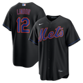 New York Mets Francisco Lindor Alternate Replica Jersey (Black)