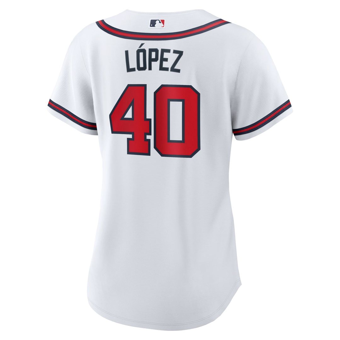 Atlanta Braves Reynaldo Lopez Women's Home Replica Jersey (White)