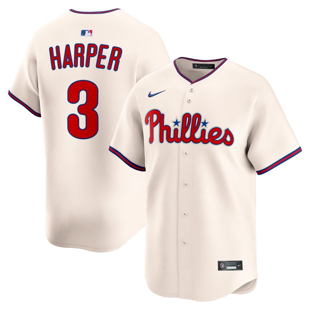 Philadelphia Phillies Bryce Harper Alternate Limited Jersey (Cream)