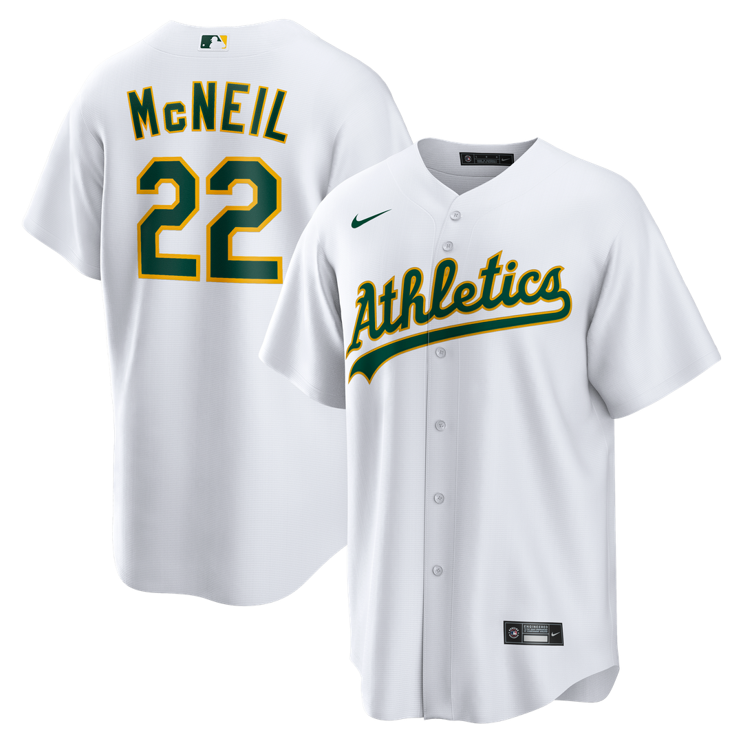 Athletics Jeff McNeil Home Replica Jersey (White)
