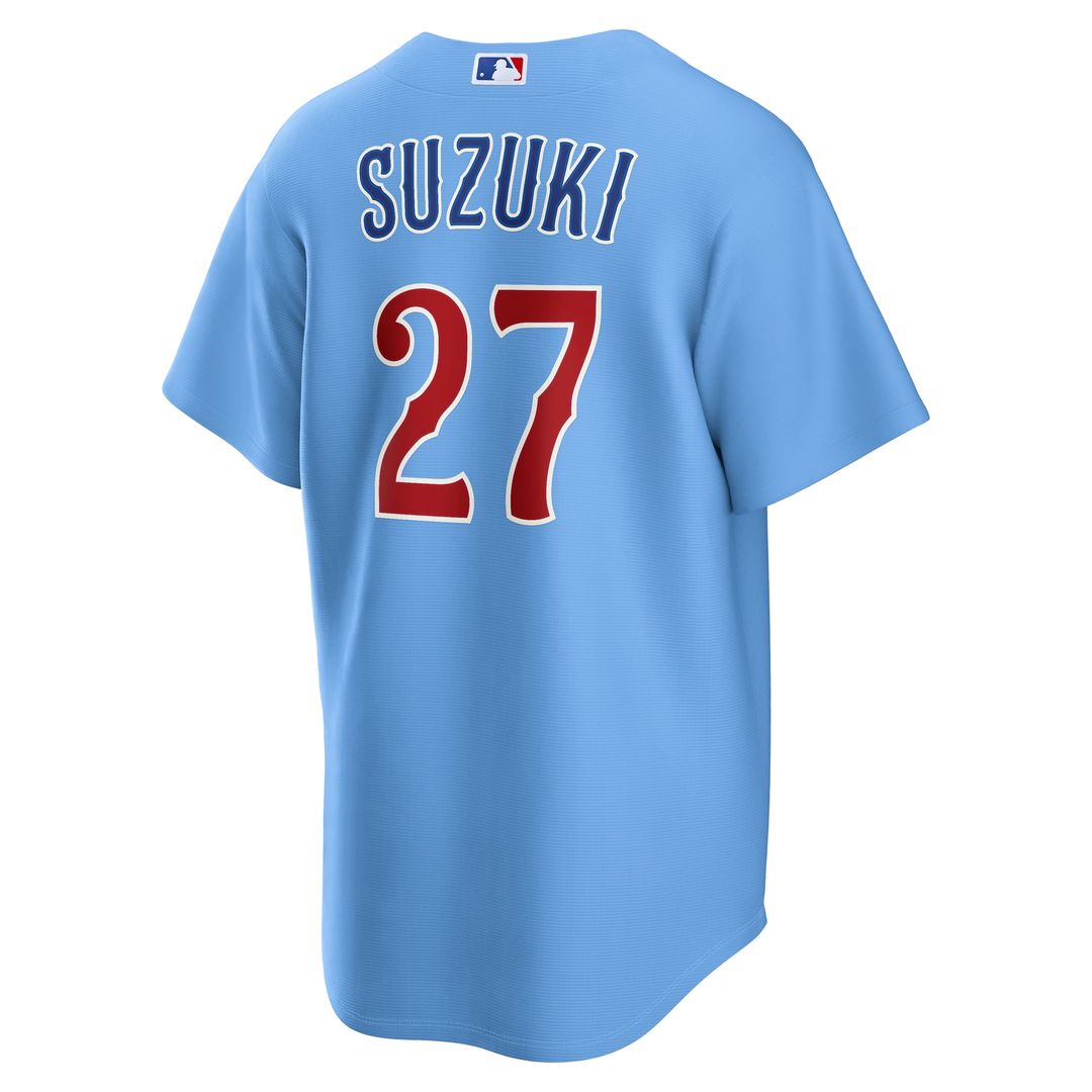 Chicago Cubs Seiya Suzuki Alternate Replica Jersey (Light Blue)