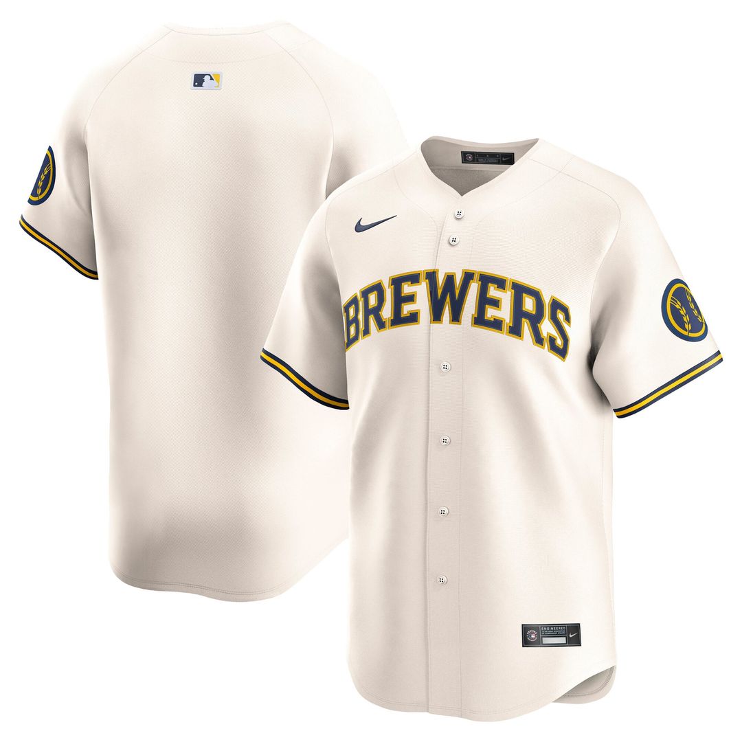 Milwaukee Brewers Home Limited Jersey (Cream)