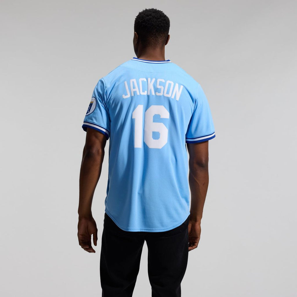 Kansas City Royals Bo Jackson Throwback Cooperstown Limited Jersey (Light Blue)