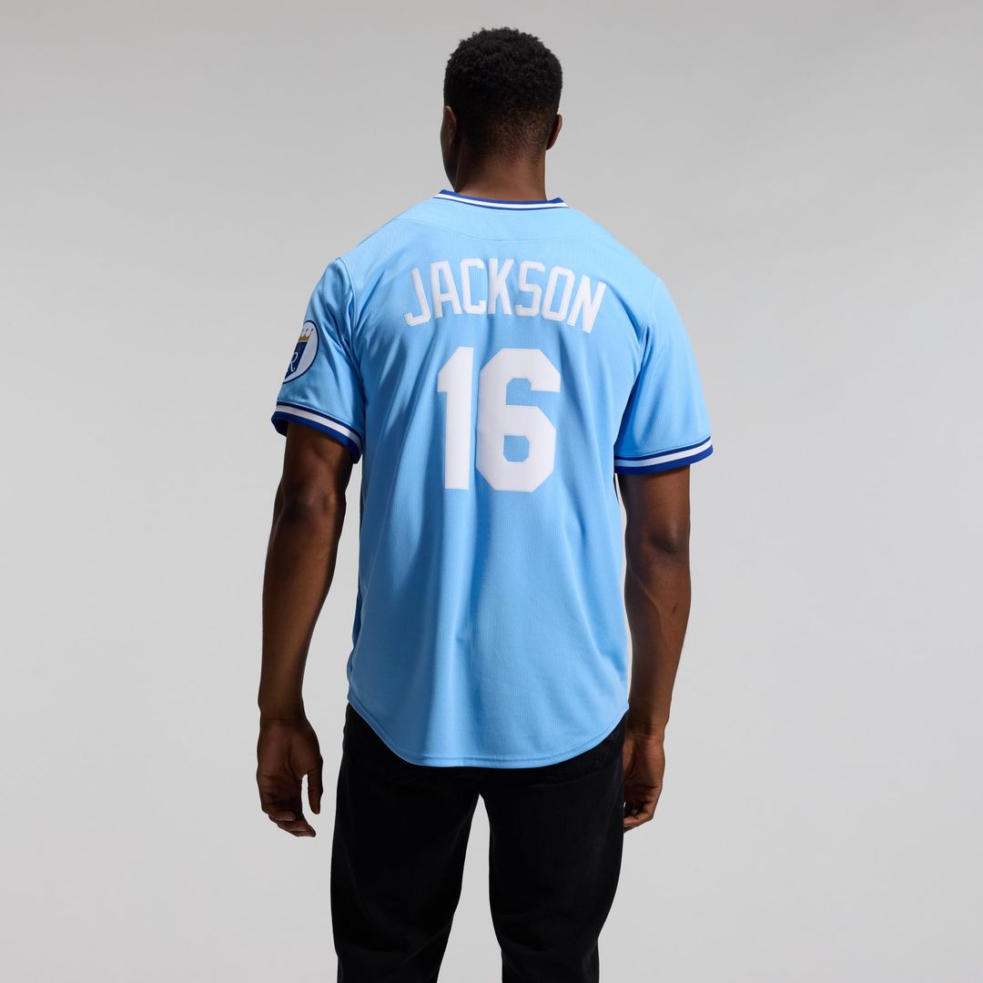Kansas City Royals Bo Jackson Throwback Cooperstown Limited Jersey (Light Blue)
