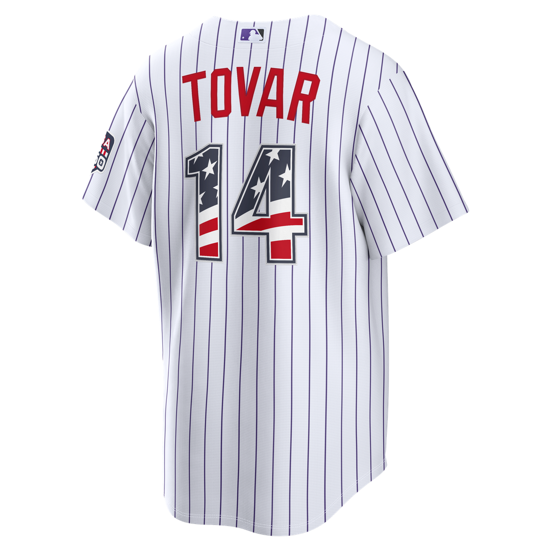 Colorado Rockies Ezequiel Tovar USA 250 Fourth of July Home Stadium Jersey (White)