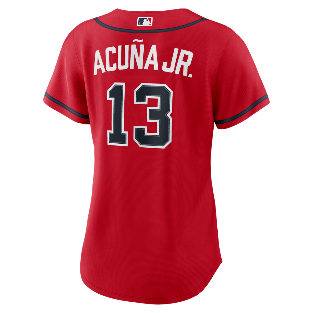 Atlanta Braves Ronald Acuña Jr. Women's Alternate Replica Jersey (Navy)