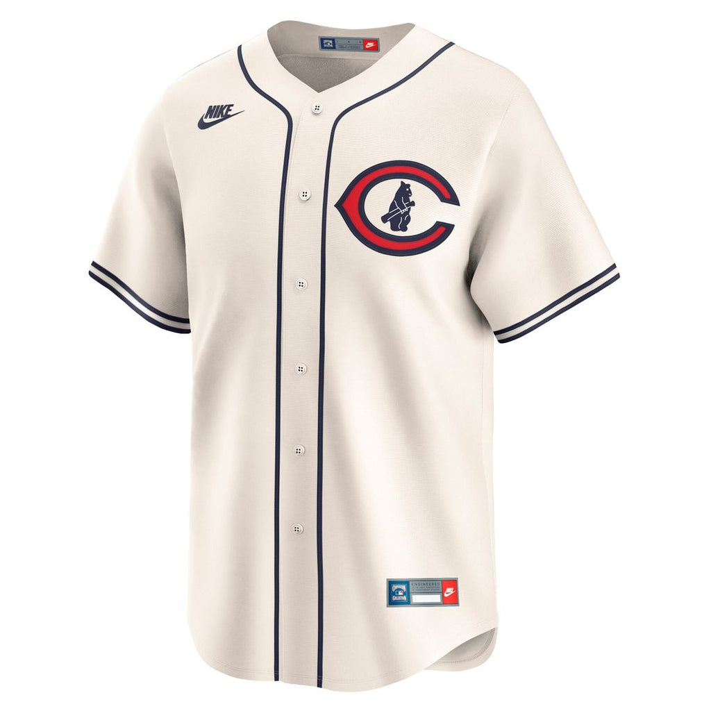 Chicago Cubs Seiya Suzuki Throwback Cooperstown Limited Jersey (Cream)
