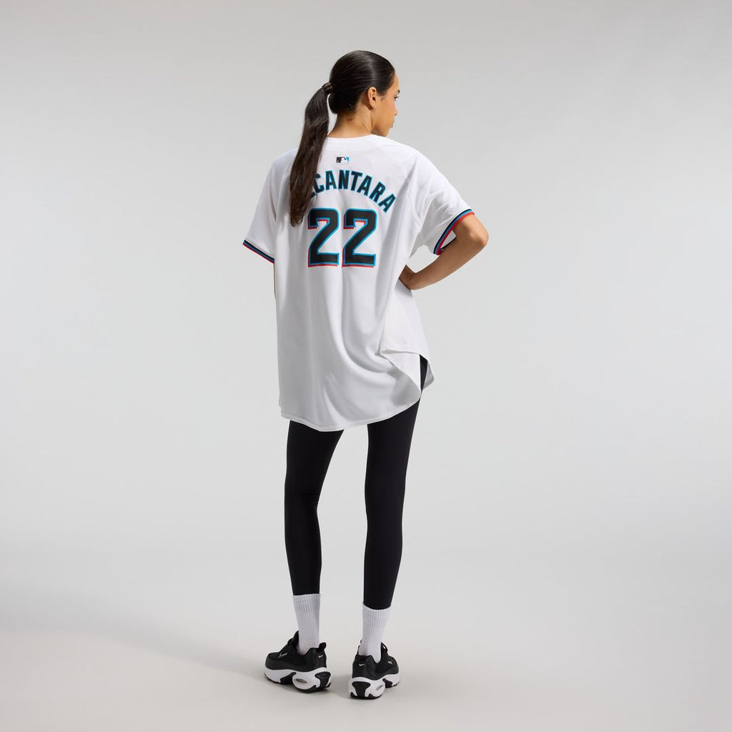 Miami Marlins Sandy Alcantara Women's Home Limited Jersey (White)