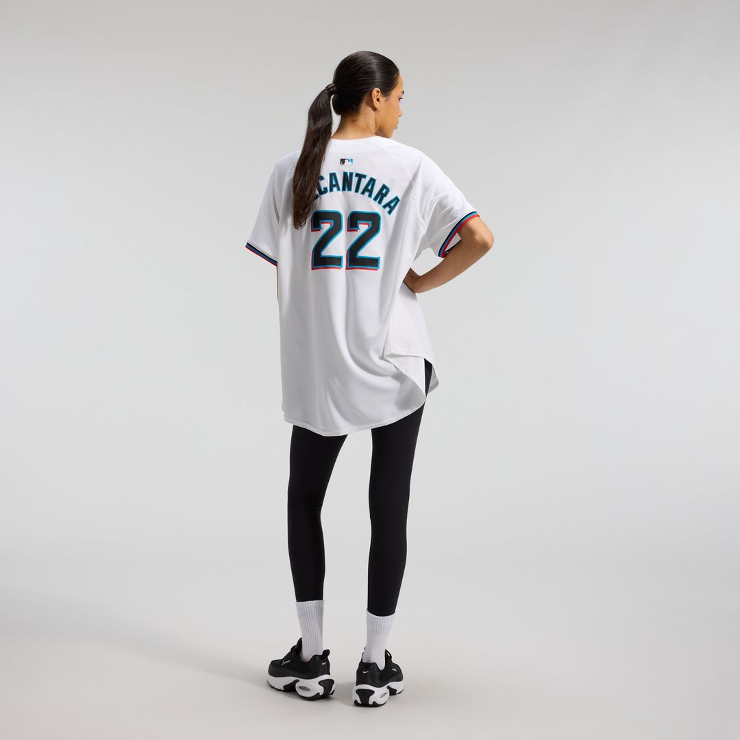 Miami Marlins Sandy Alcantara Women's Home Limited Jersey (White)