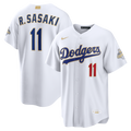 Los Angeles Dodgers Roki Sasaki 2026 Gold Collection Stadium Jersey (White)