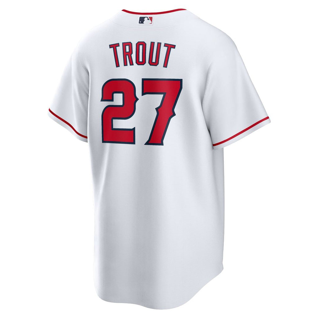 Los Angeles Angels Mike Trout Home Replica Player Name Jersey (White)