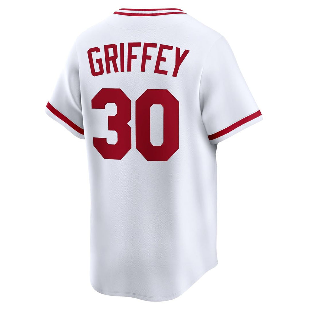Cincinnati Reds Ken Griffey Throwback Cooperstown Limited Jersey (White)