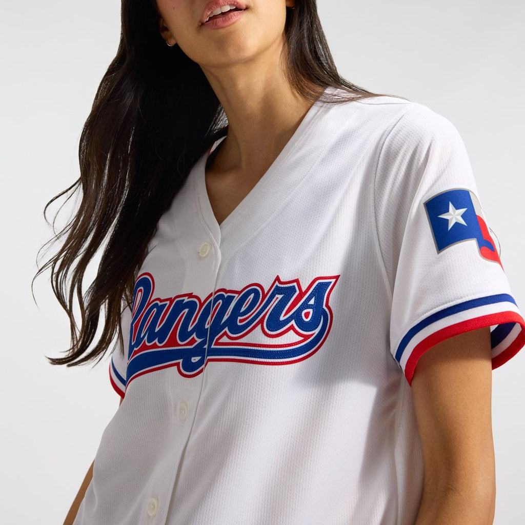 Texas Rangers Women's Home Limited Jersey (White)