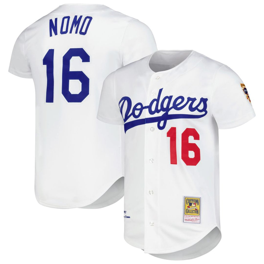 Los Angeles Dodgers Hideo Nomo Cooperstown Authentic Jersey (White)