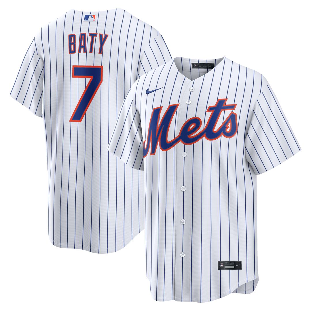 New York Mets Brett Baty Home Replica Jersey (White)