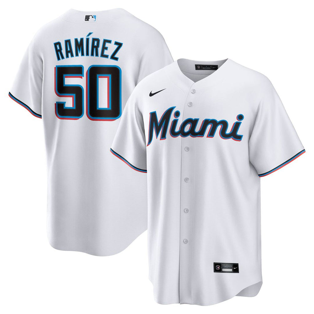 Miami Marlins Agustín Ramírez Home Replica Jersey (White)