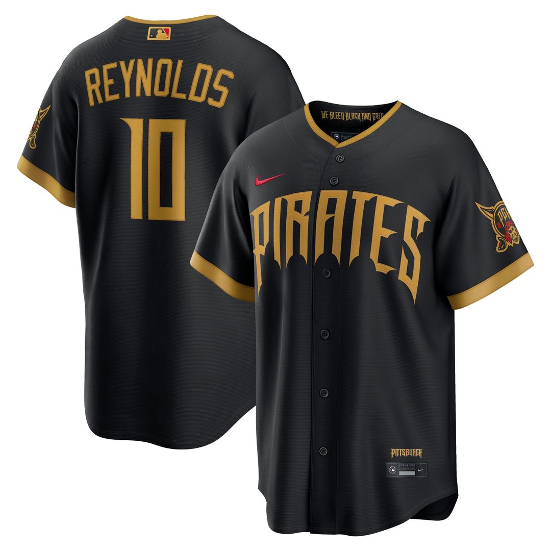 Pittsburgh Pirates Bryan Reynolds 2026 City Connect Stadium Jersey (Black)