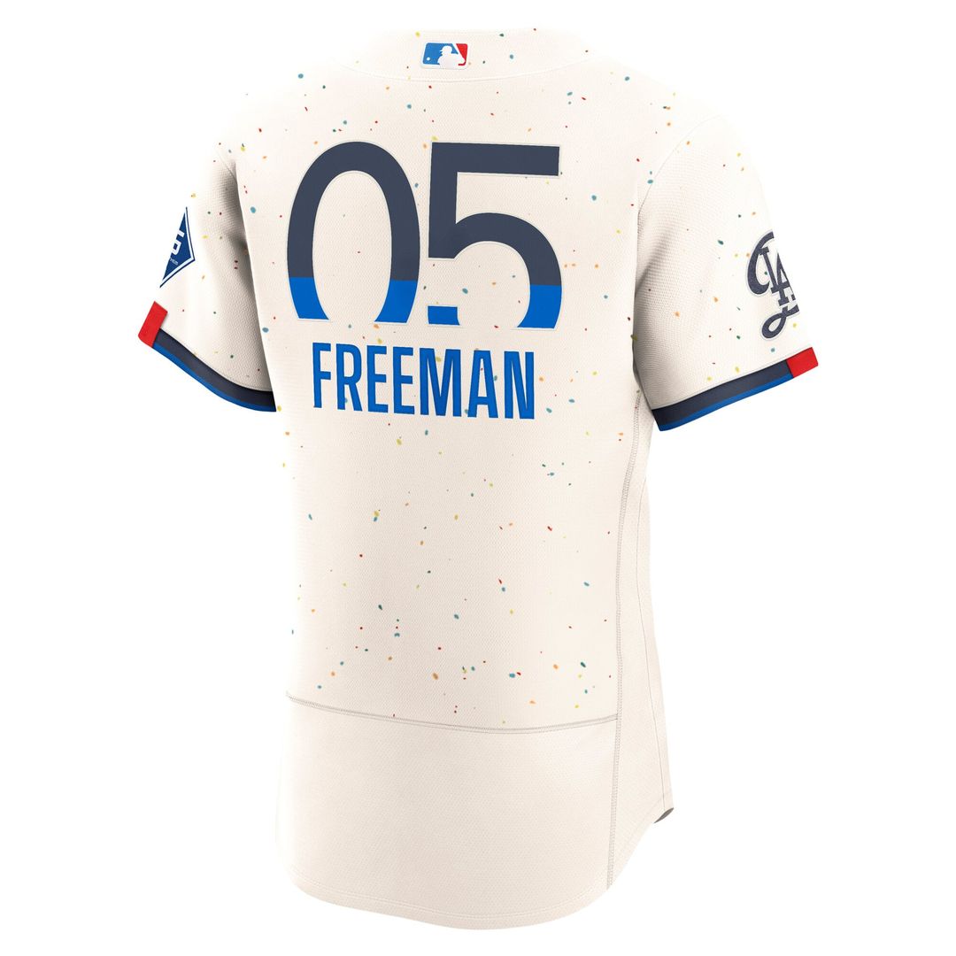 Los Angeles Dodgers Freddie Freeman City Connect Authentic Sponsor Patch Jersey (Cream)