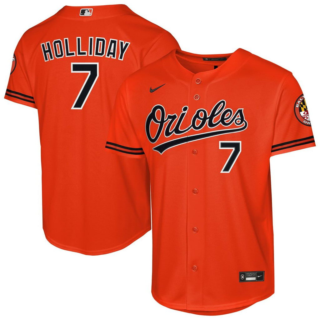 Baltimore Orioles Jackson Holliday Youth Alternate 2 Stadium Jersey (Orange)