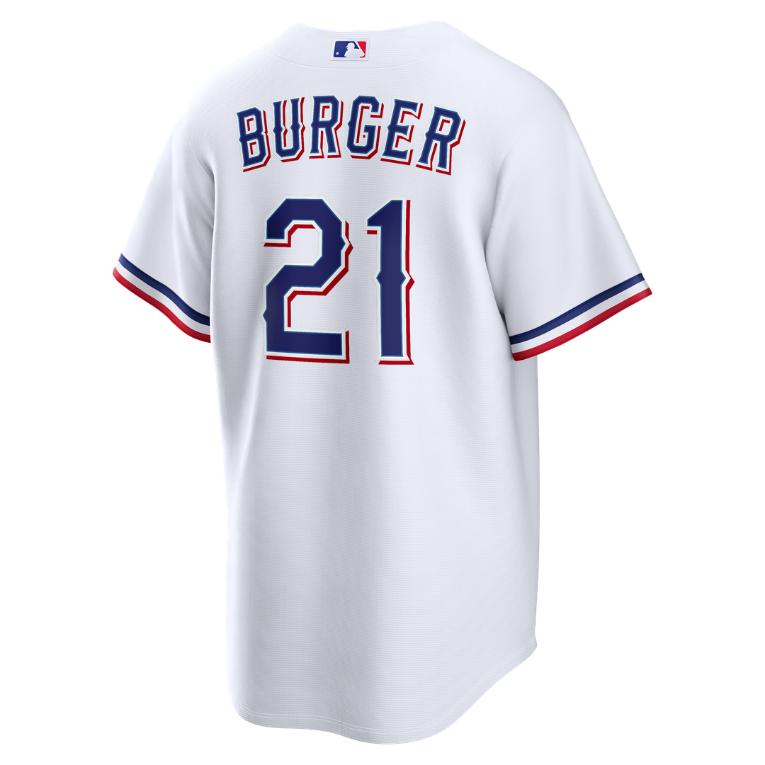 Texas Rangers Jake Burger Home Replica Jersey (White)