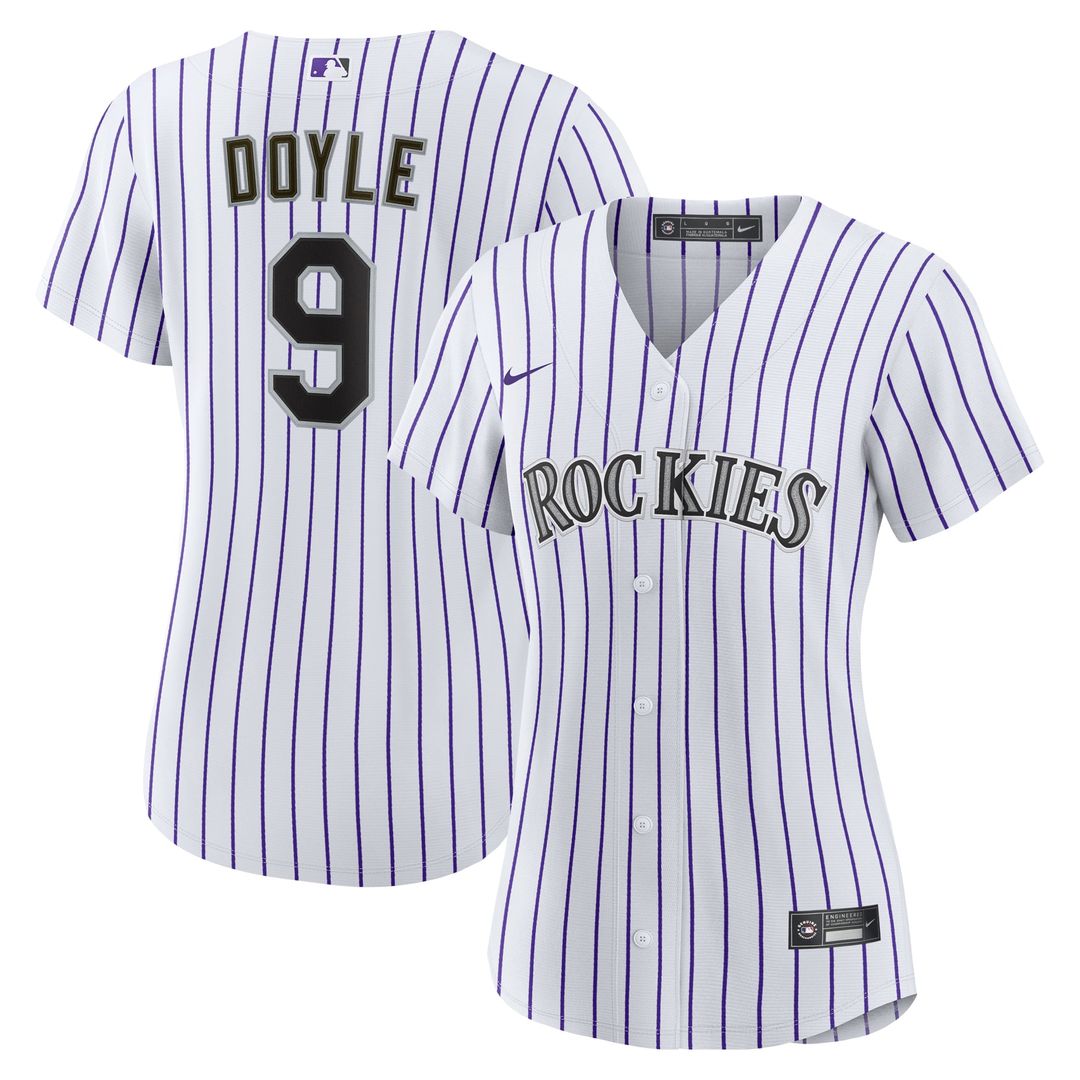 Colorado Rockies Brenton Doyle Women's Home Replica Jersey (White)