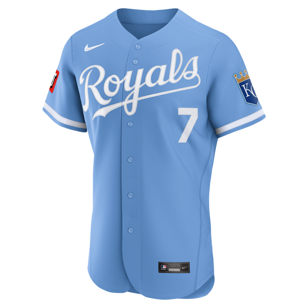 Kansas City Royals Bobby Witt Jr. Home Authentic Sponsor Patch Jersey (White)