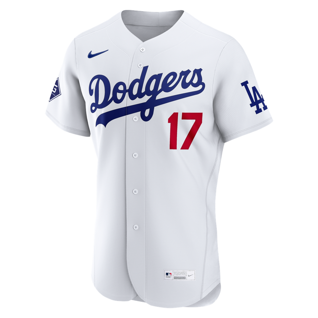 Los Angeles Dodgers Shohei Ohtani Home Authentic Sponsor Patch Jersey (White)