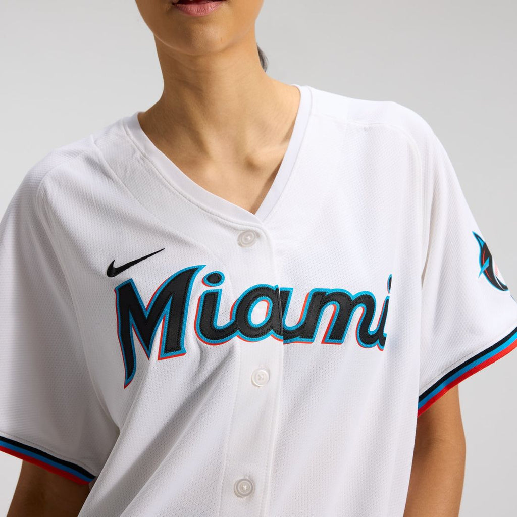 Miami Marlins Sandy Alcantara Women's Home Limited Jersey (White)