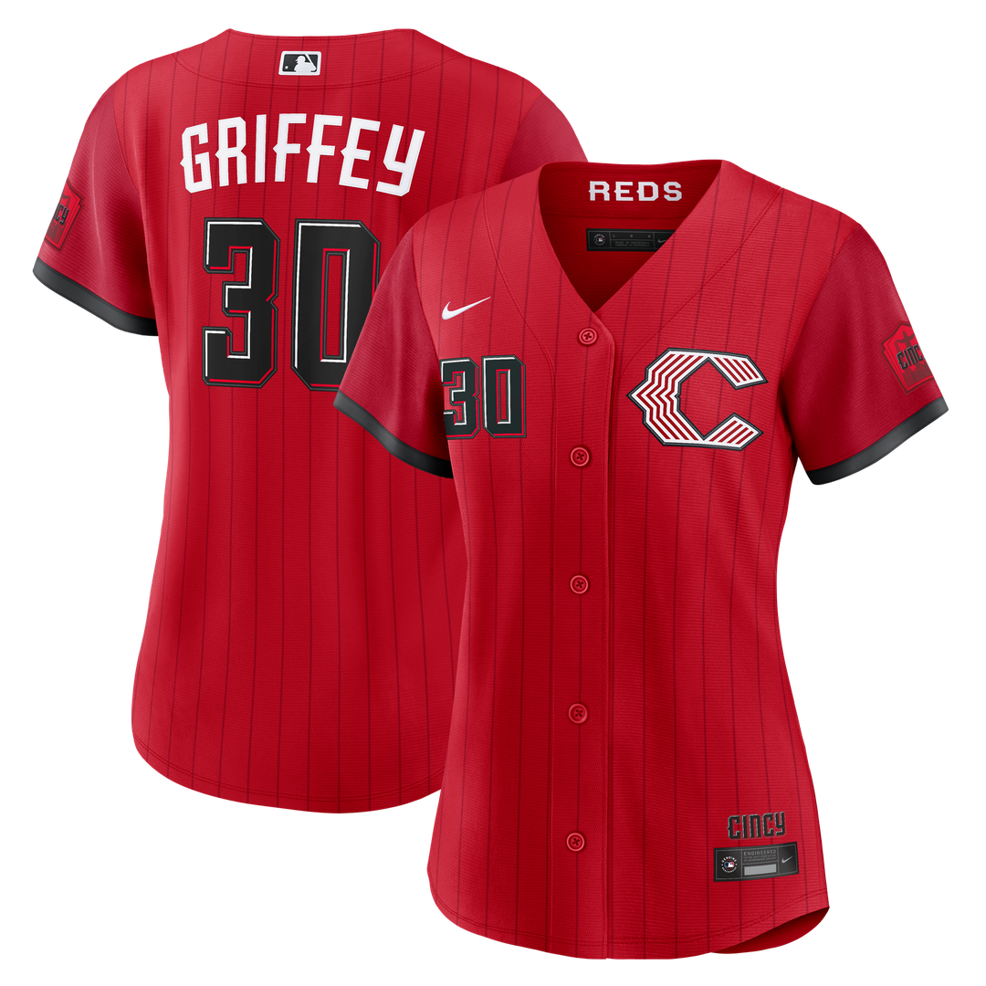 Cincinnati Reds Ken Griffey Jr. Women's 2026 City Connect Stadium Jersey (Red)