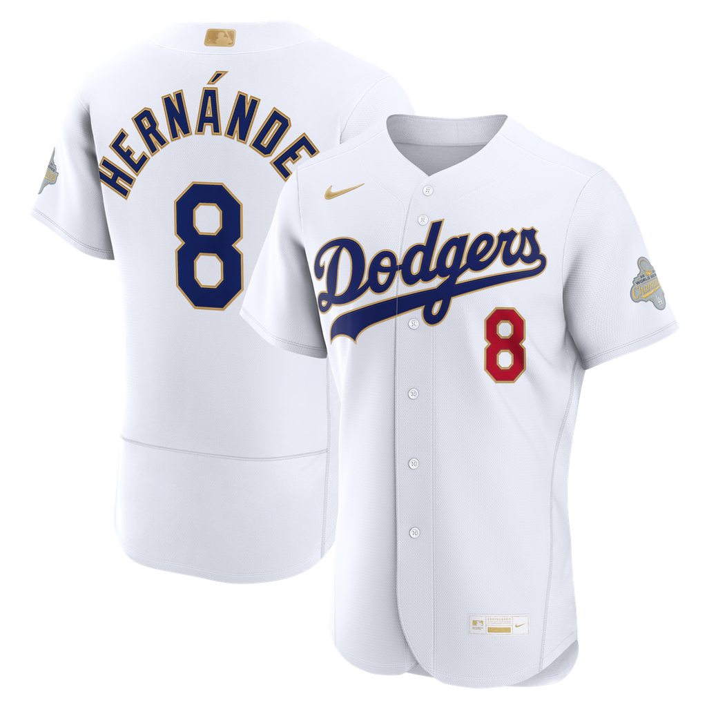 Los Angeles Dodgers Enrique Hernández 2026 Gold Collection Authentic Jersey (White)