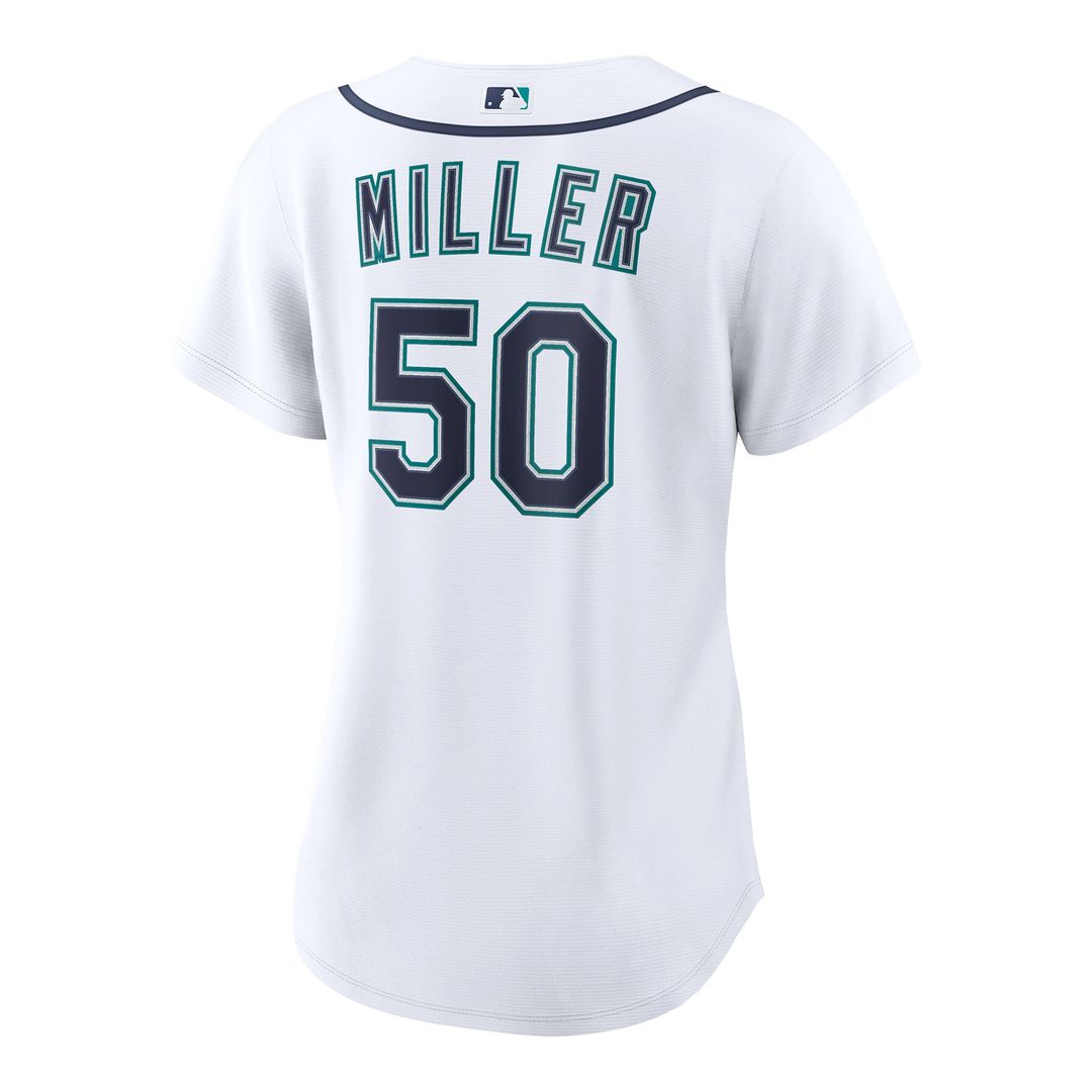 Seattle Mariners Bryce Miller Women's Home Replica Jersey (White)