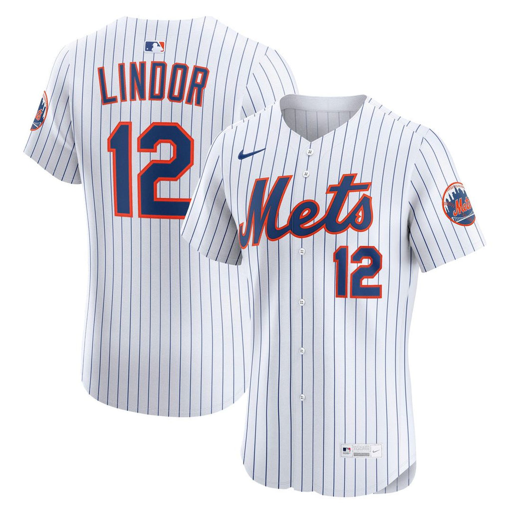 New York Mets Francisco Lindor Home Elite Jersey (White)