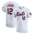 New York Mets Francisco Lindor Home Elite Jersey (White)