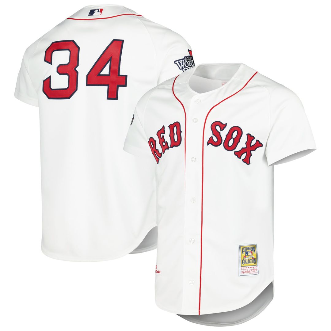 Boston Red Sox David Ortiz Cooperstown Authentic Jersey (White)