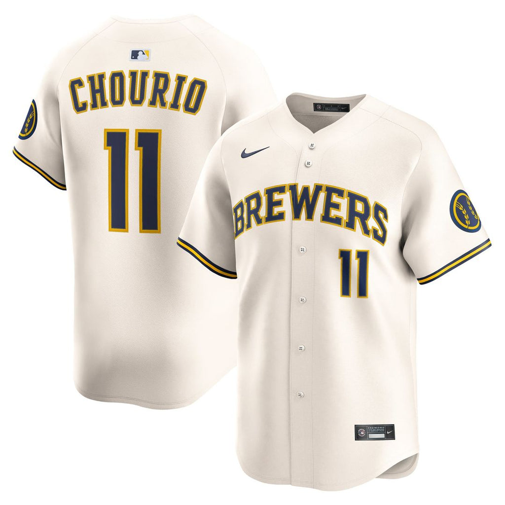 Milwaukee Brewers Jackson Chourio Home Limited Jersey (Cream)