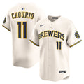 Milwaukee Brewers Jackson Chourio Home Limited Jersey (Cream)